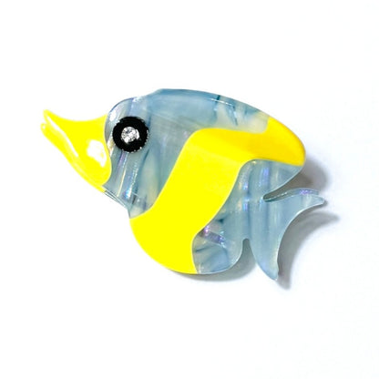 Yellow Striped Tropical Fish Hair Claw