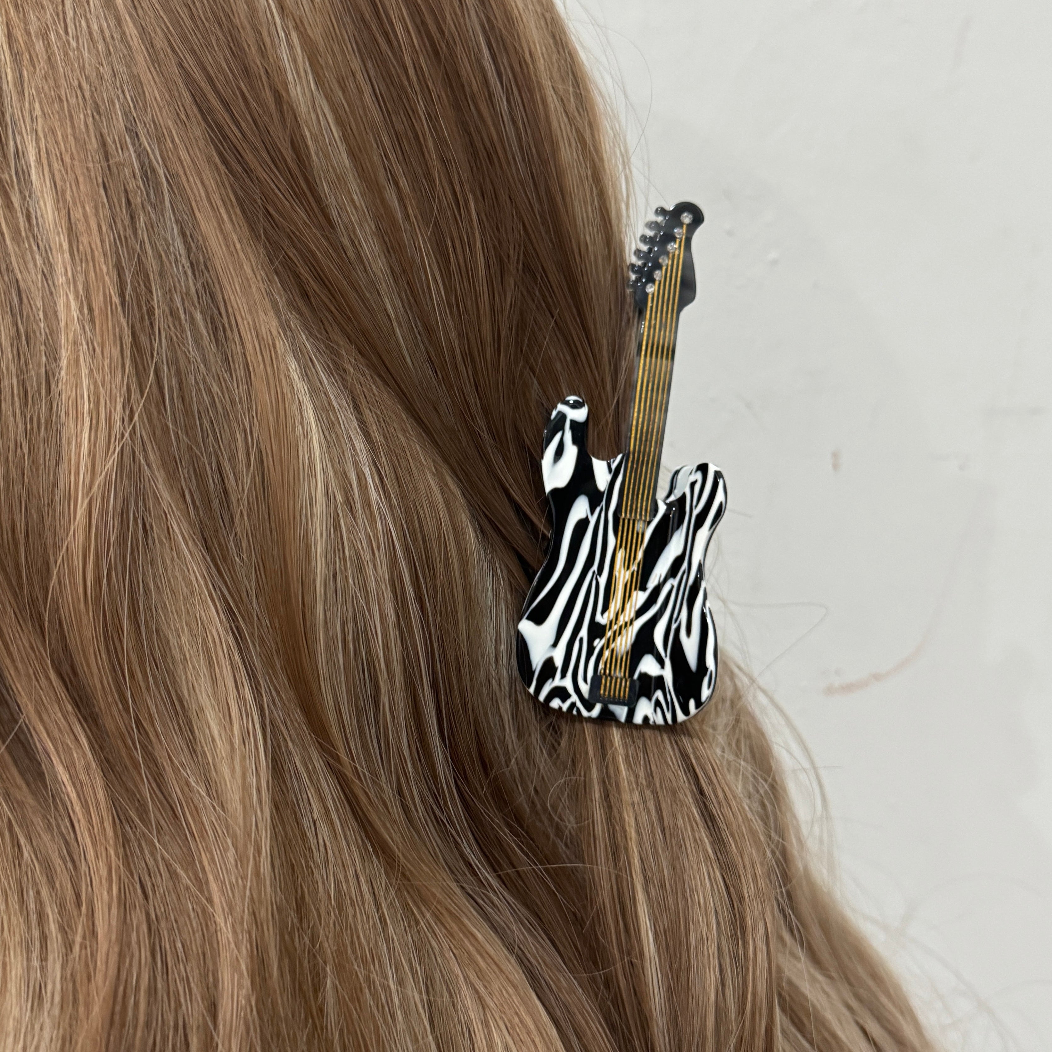 Electric Guitar  Zebra Hair Claw