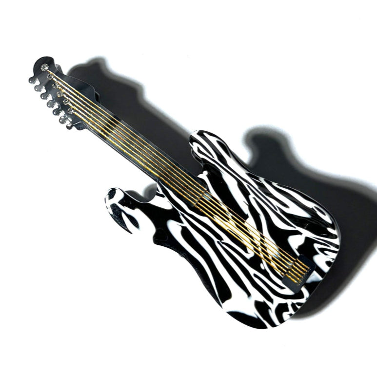 Electric Guitar Zebra Hair Claw