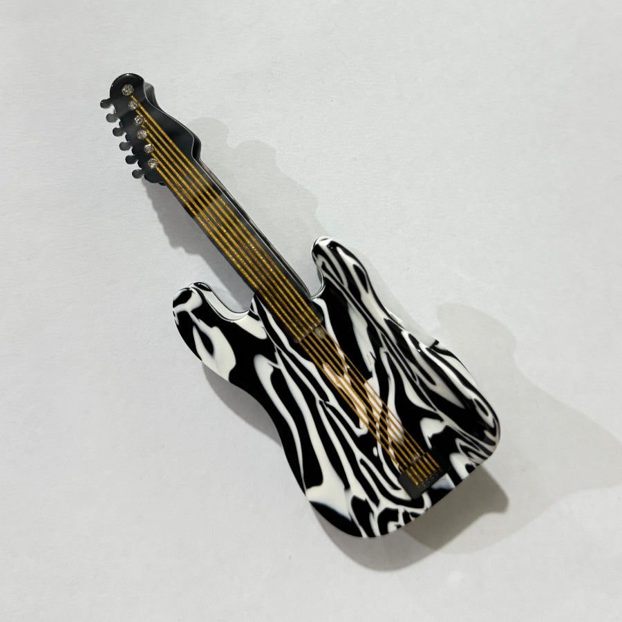 Electric Guitar  Zebra Hair Claw
