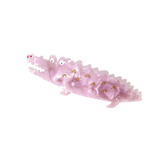 Alligator Hair Claw in Pink