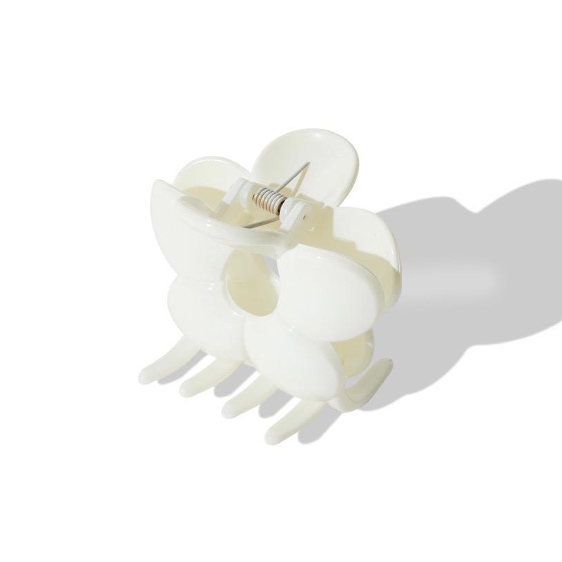 Dolores Flower Hair Claw In White