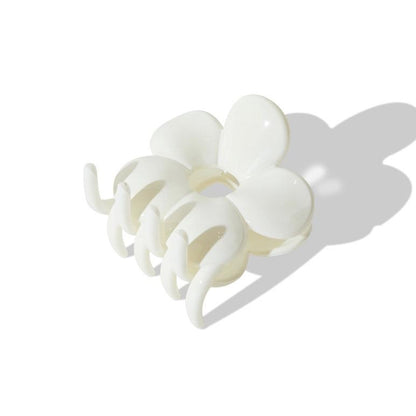 Dolores Flower Hair Claw In White