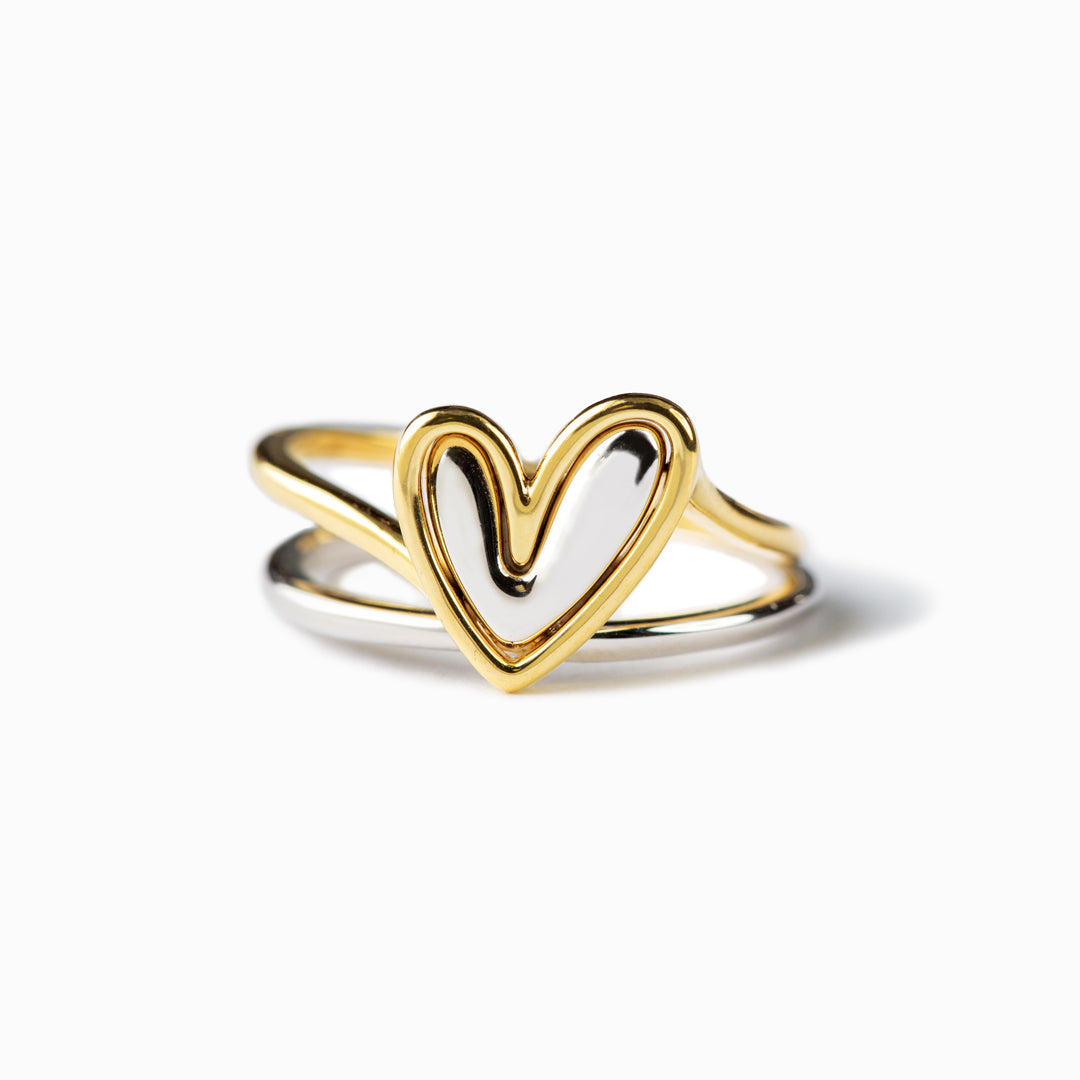 Layered Heart Ring