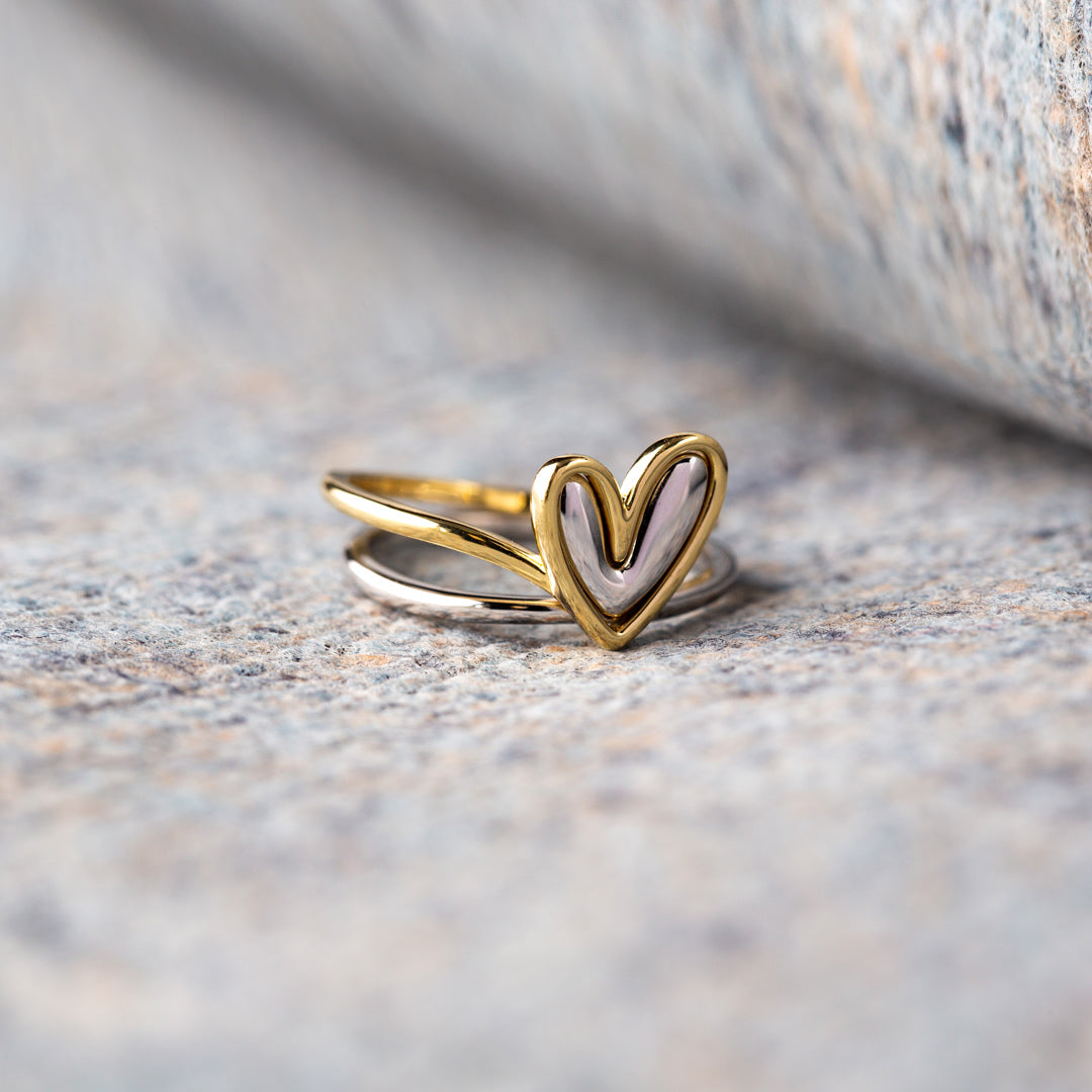 Layered Heart Ring