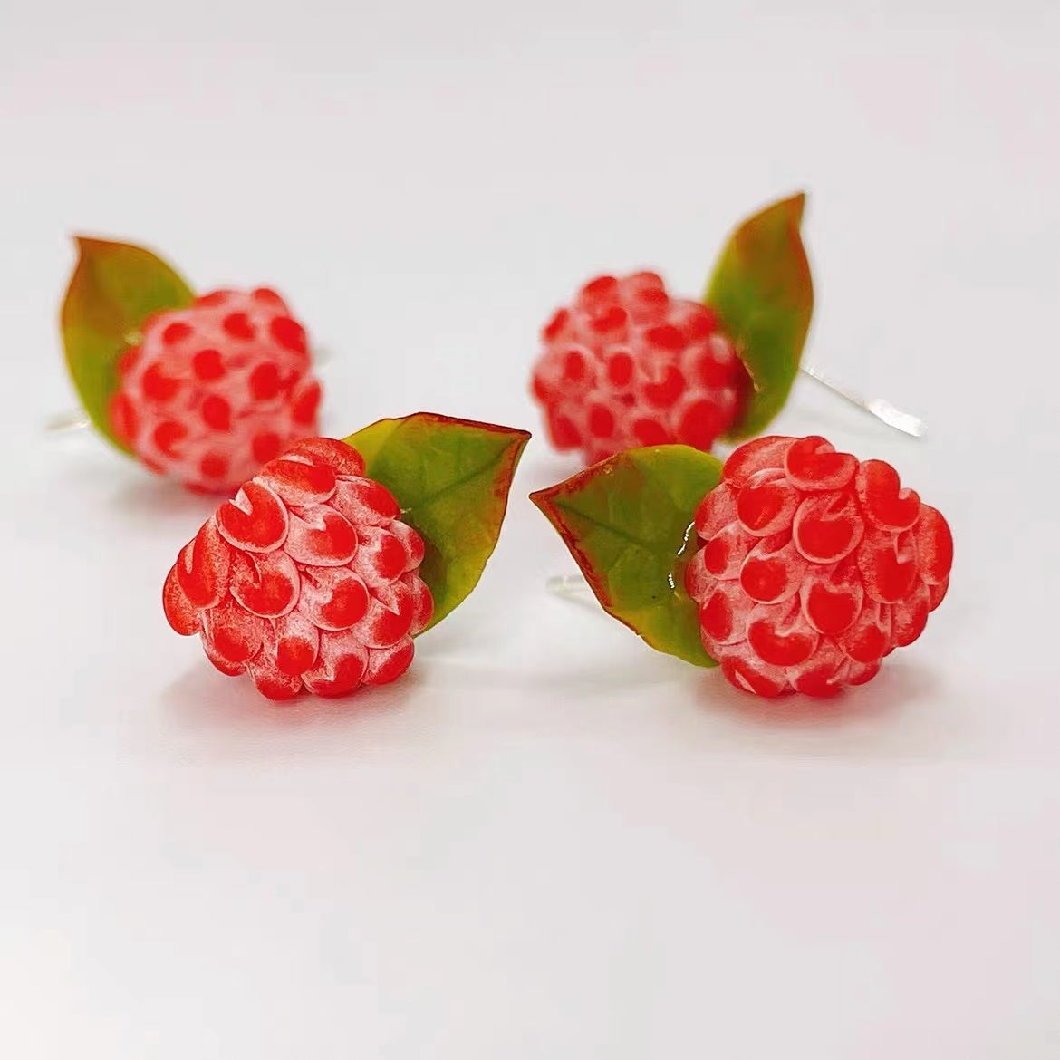 Raspberry earrings