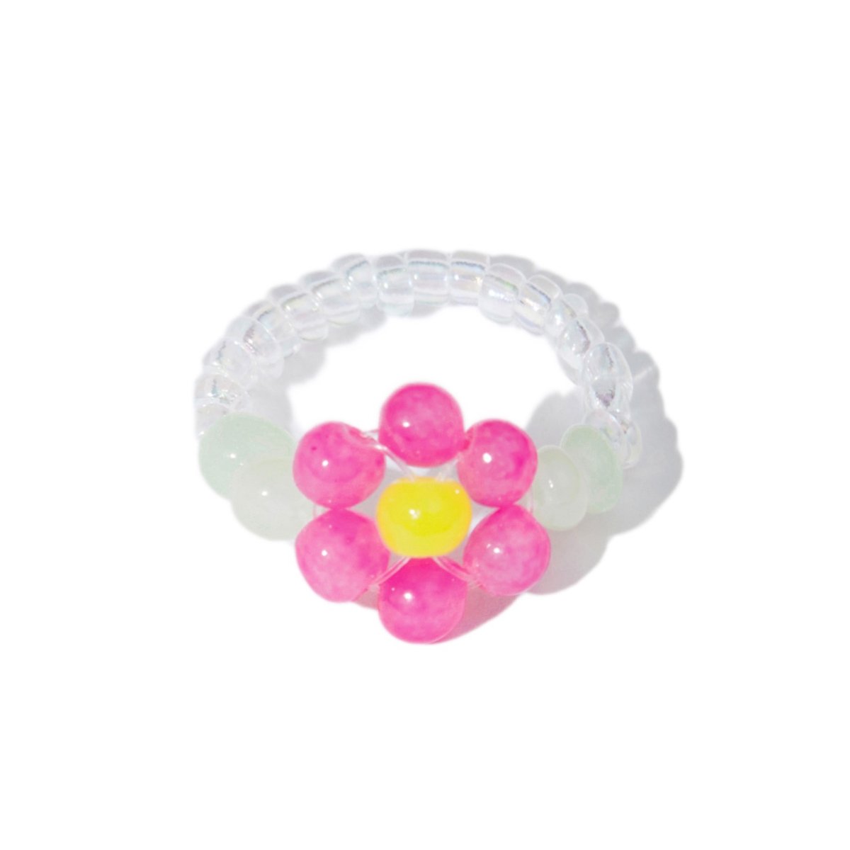 Flower Power Ring in Cherry