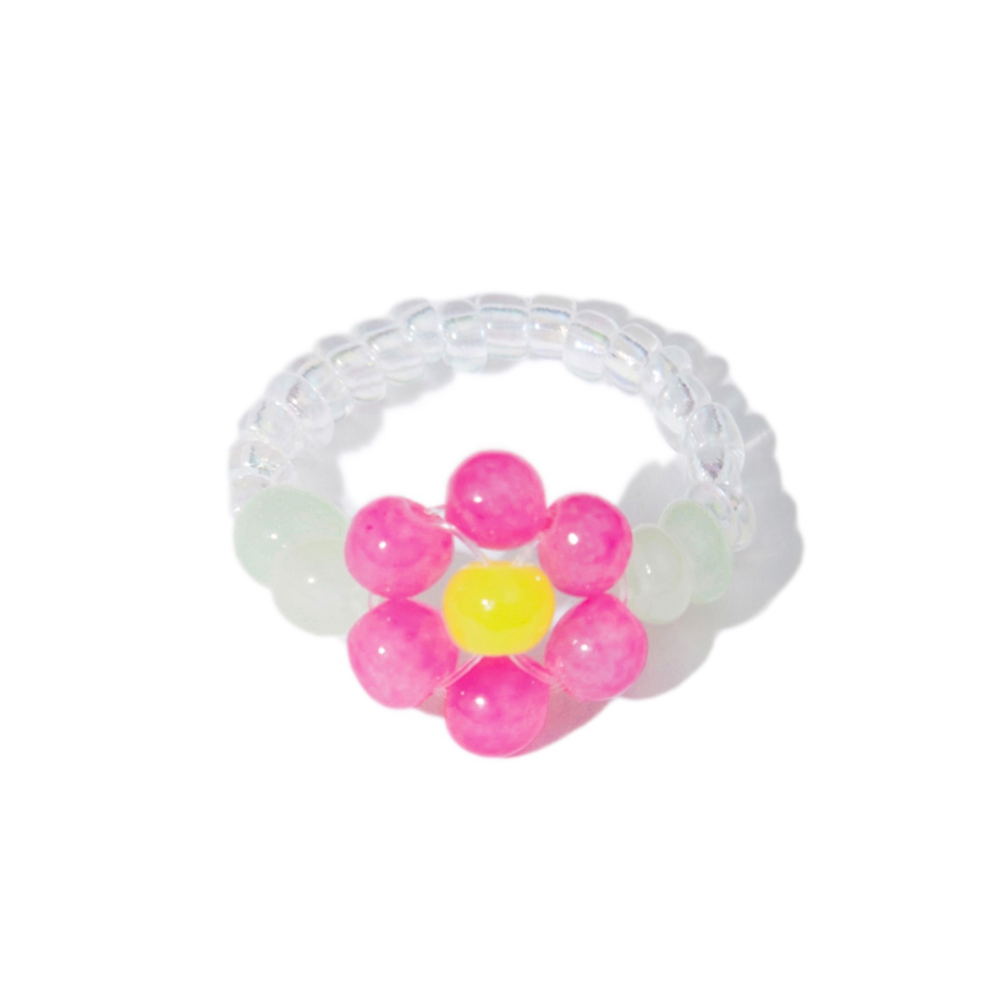 Flower Power Ring in Lemon