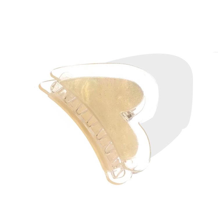 Green Apple Love Heart Hair Claw