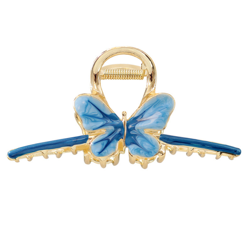 Gradient Butterfly Hair Claw Within Blue