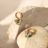 Green butterfly earrings