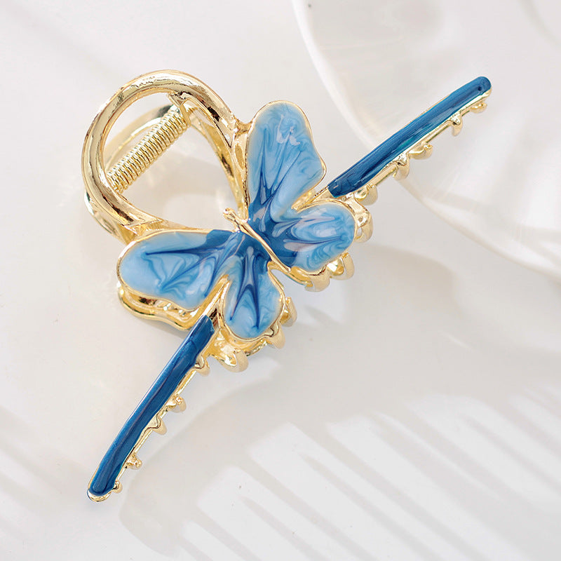 Gradient Butterfly Hair Claw Within Blue