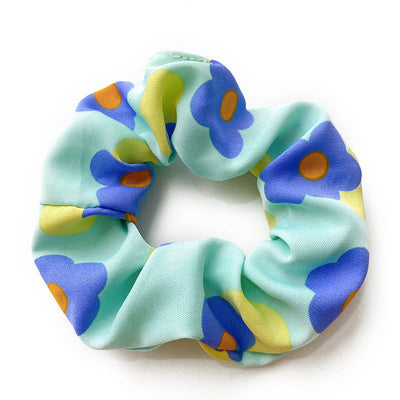 Spring Blue flowers scrunchie