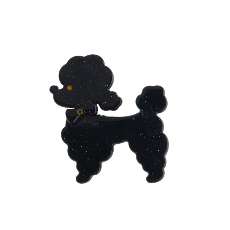 Black Poodle Dog Hair Clip