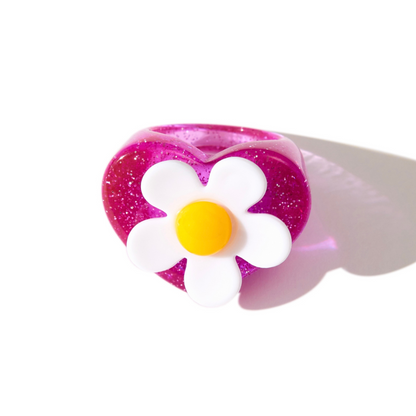Flower Candy Ring in Blueberry