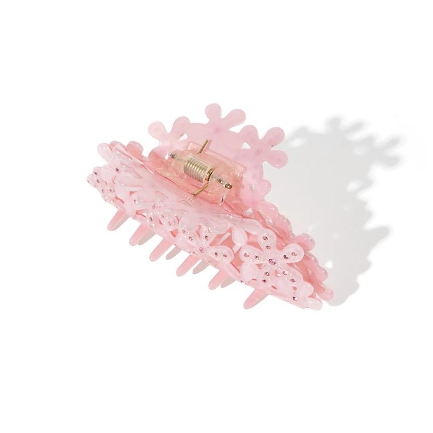 Gorgeous Flower Hair Claw In Pink Blush