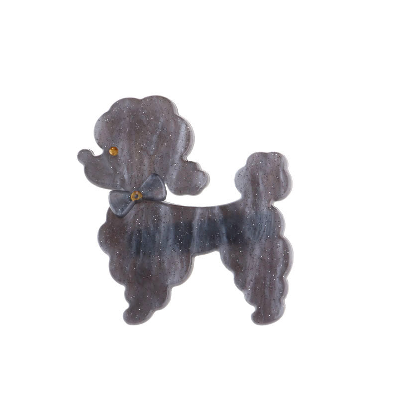 Cream Poodle Dog Hair Clip