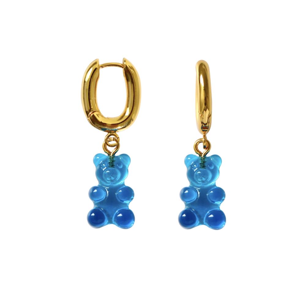 Sugar Gummy Earrings In Blueberry