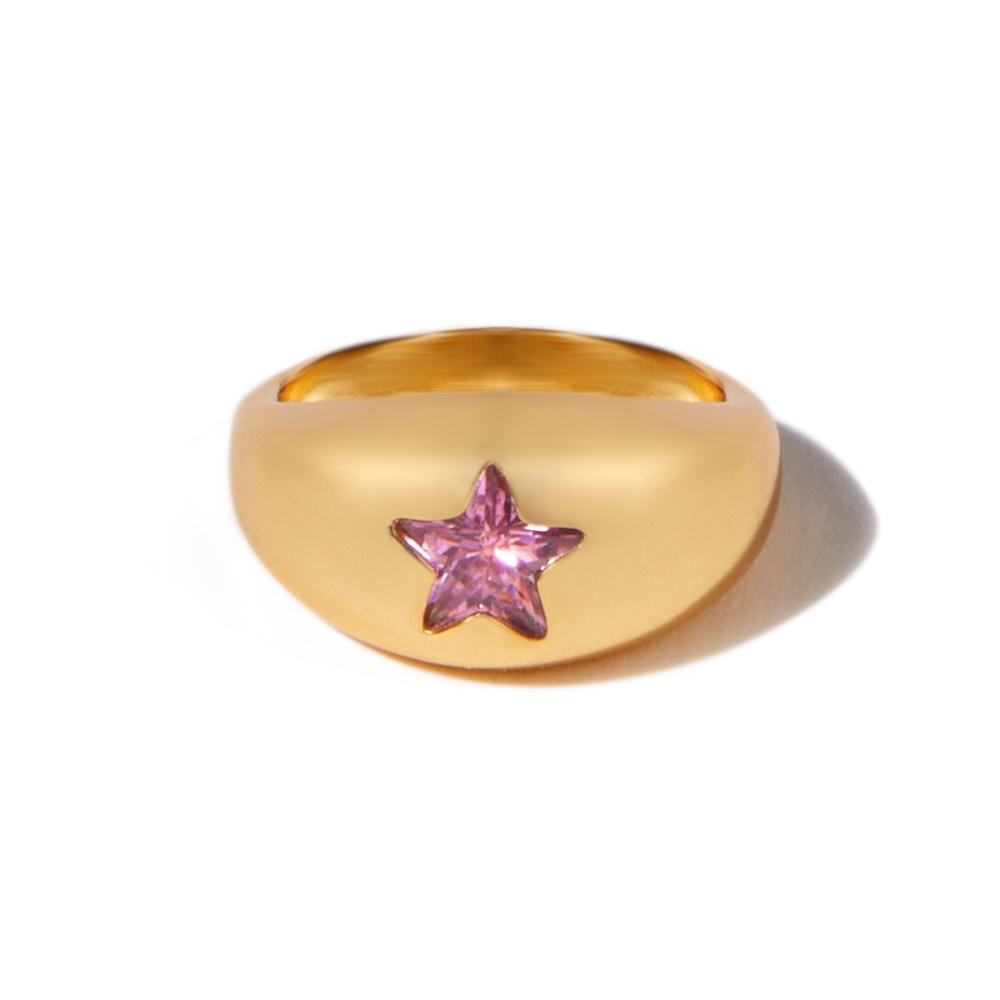 Star Power Ring in Morning Pink