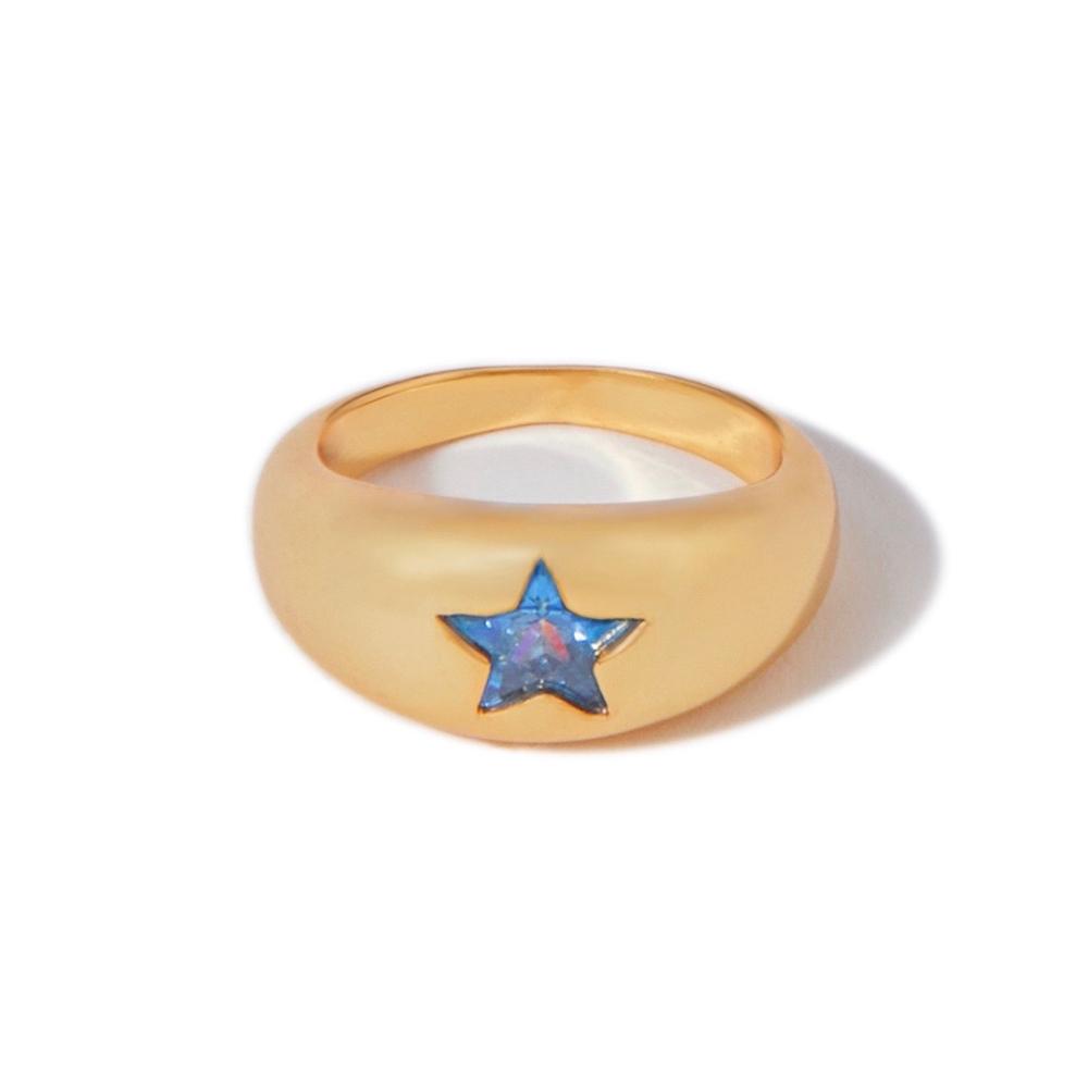 Star Power Ring in Night Blue