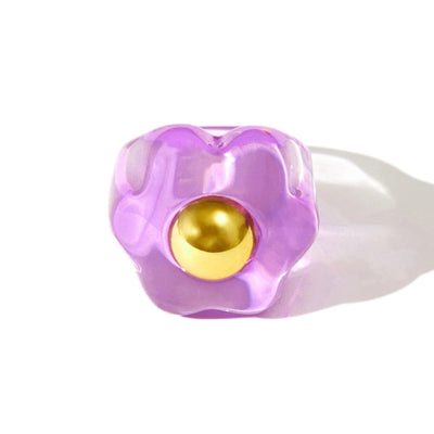 Jelly Flower Ring in Grape