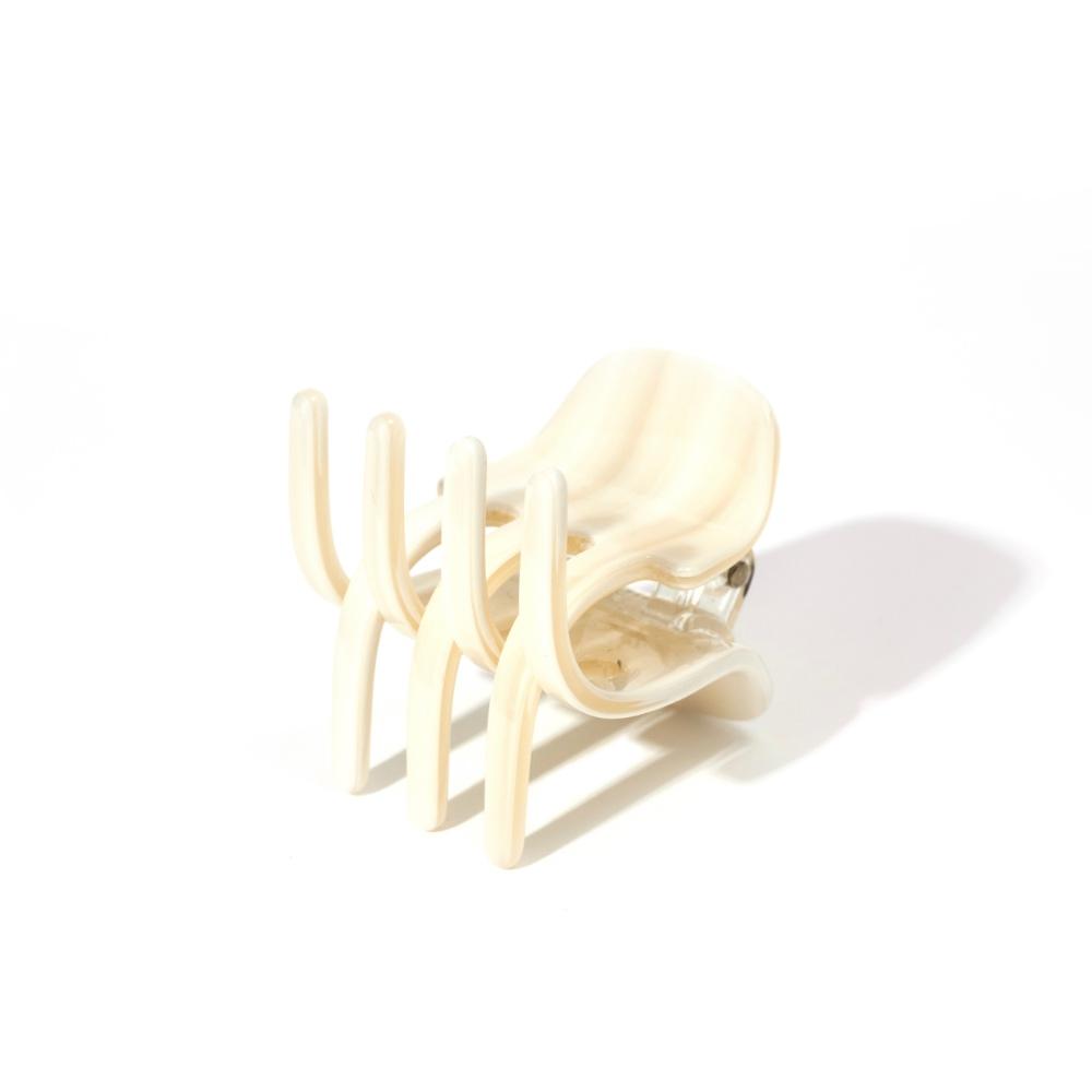 Mini Hair Claw In Cream