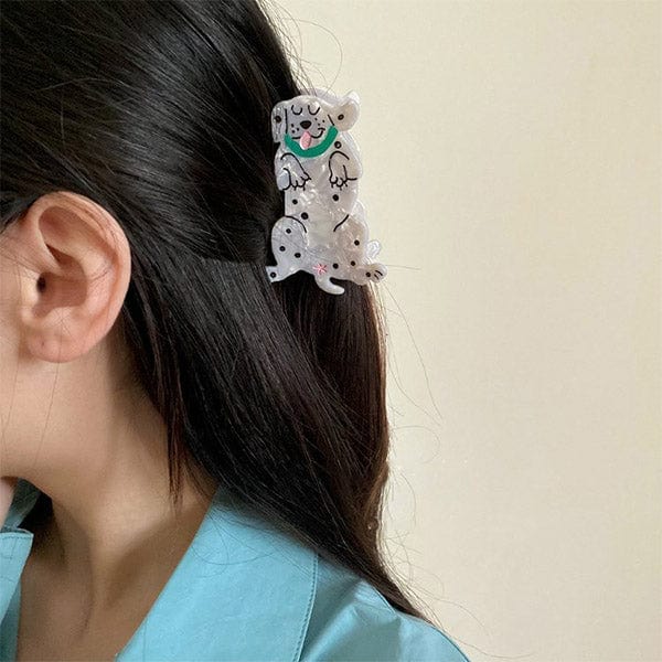 Cute Dalmatian Dog Hair Claw