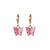 Butterfly Effect Huggies earrings within Pink
