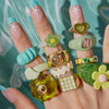 Flower Candy Ring in Melon