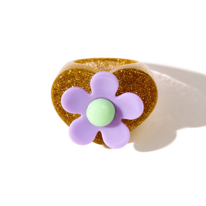 Flower Candy Ring in Peach