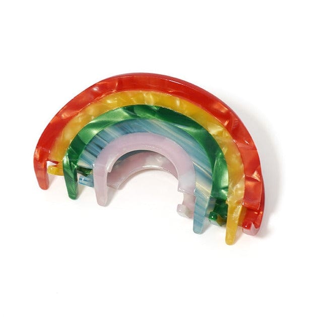 Rainbow Semicircle Barrette Hair Claw