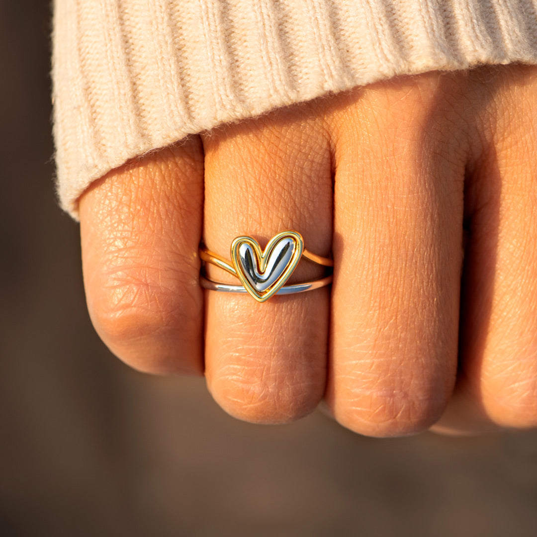 Layered Heart Ring