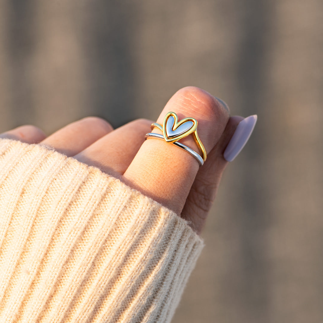 Layered Heart Ring