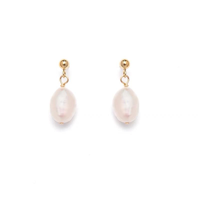 Baroque Freshwater Pearl Stud Earrings