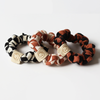 chocolate CHECKERED SCRUNCHIE