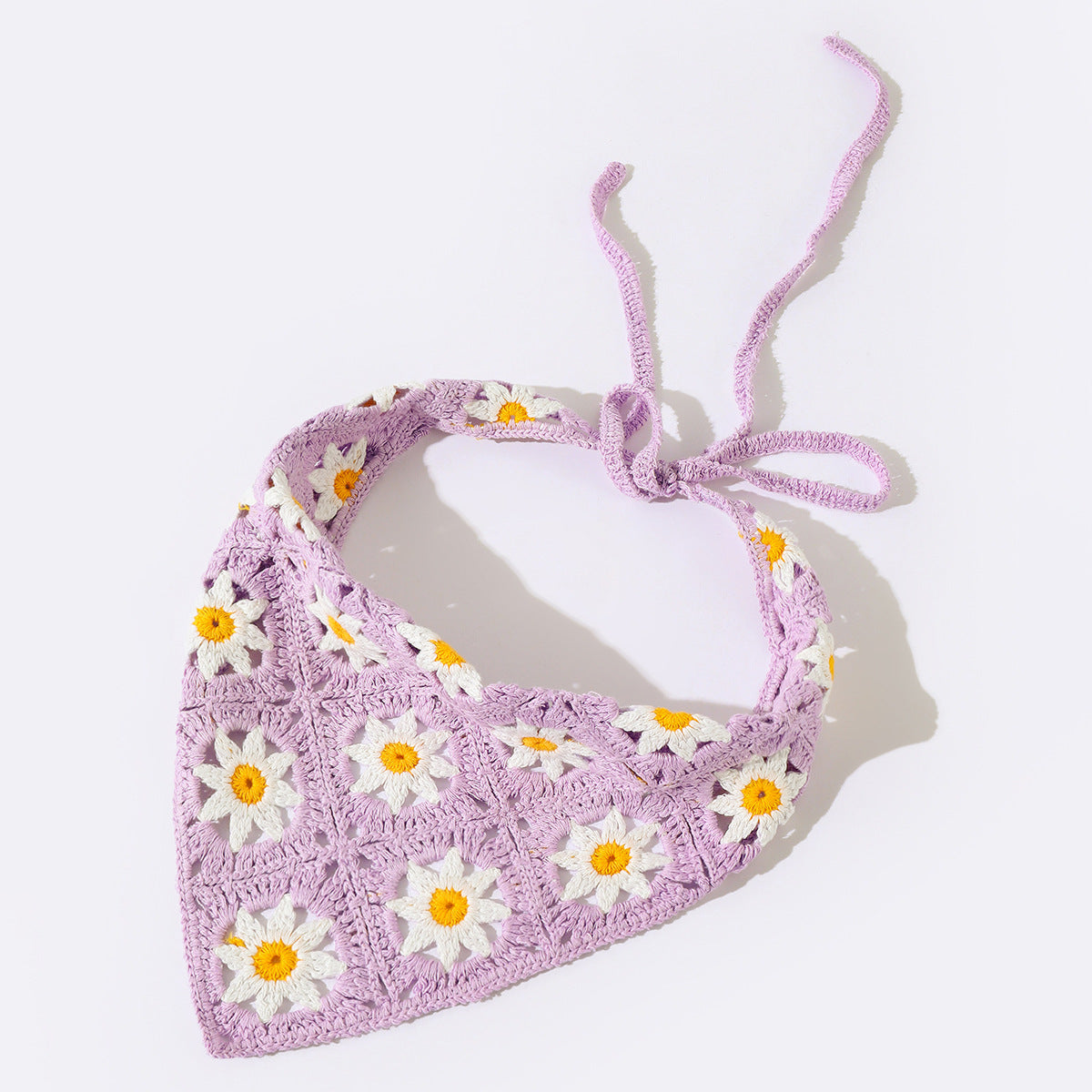 daisy head scarf with yellow