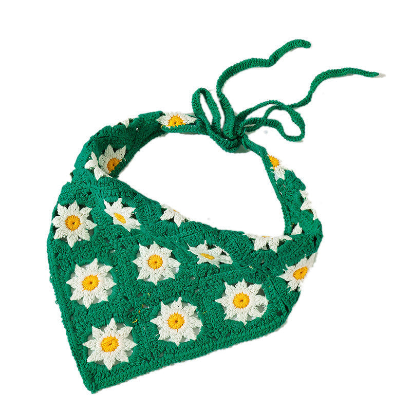 daisy head scarf with pink