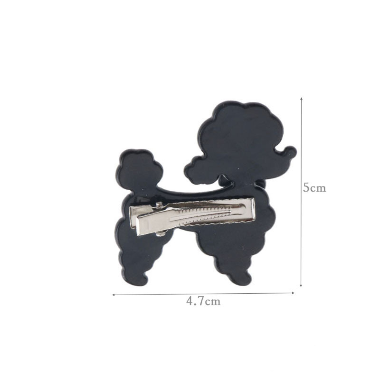 Black Poodle Dog Hair Clip