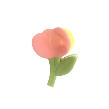 Double-Color Tulips Flower Hair Claw