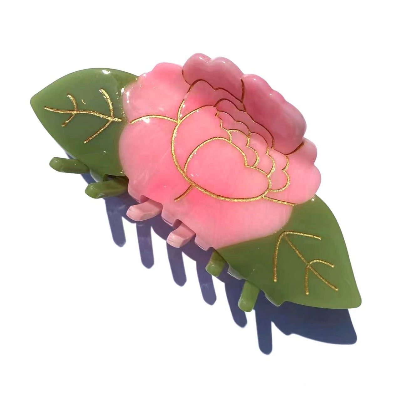 Peony Flower Hair Claw