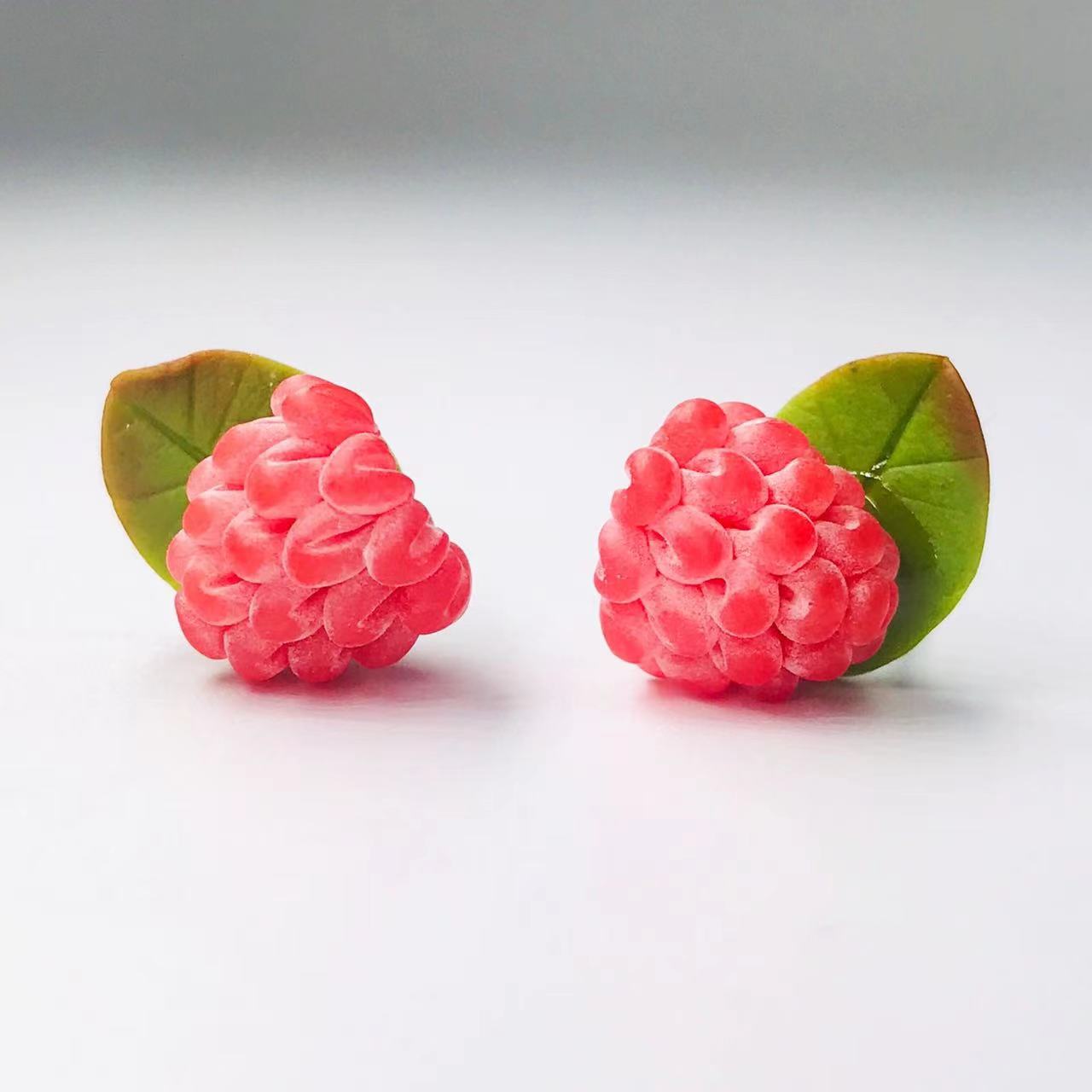 Raspberry earrings