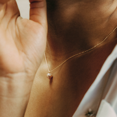 Natural Pink Pearl Necklace